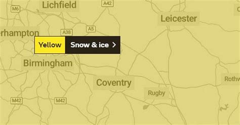 Yellow Warning For Snow And Ice In Coventry And Warwickshire Coventrylive