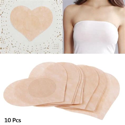 Hot 50pcs Women Breast Heart Sexy Disposable Soft Nipple Covers Tape Stick On Bra Pad Pasties