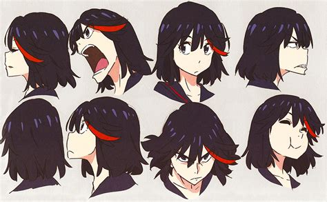 H0saki Ryuko Drawings By Kill La Kill Anime Reference Sheets