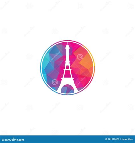 Eiffel Tower Logo Design Template Stock Vector Illustration Of Blue