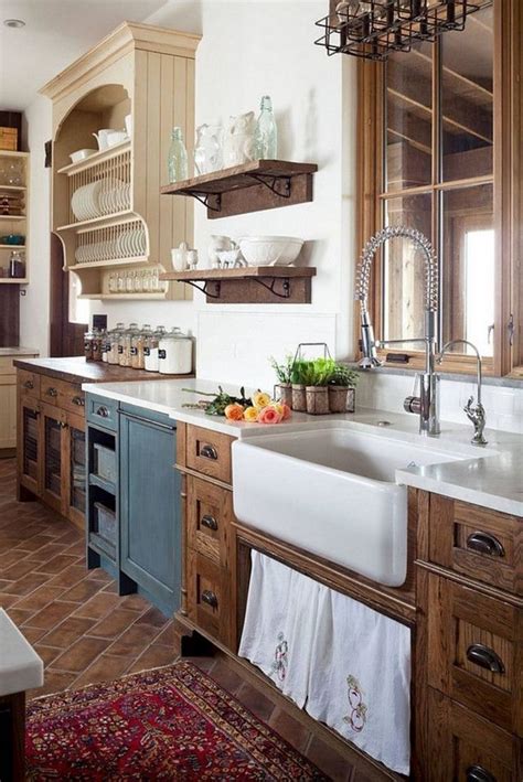 43 Smart Rustic Farmhouse Kitchen Cabinets Remodel Ideas