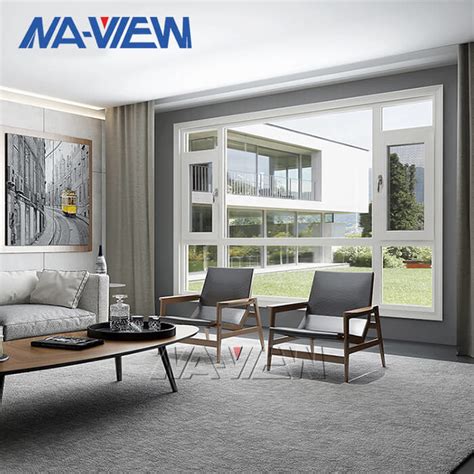 Guangdong Naview Aluminum Frame Double Glazed Tempered Glass Swing Window