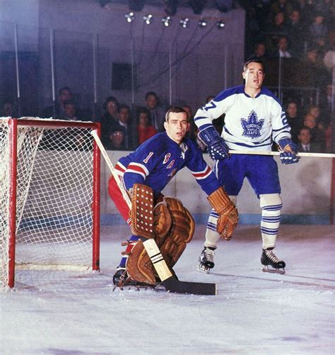 Ed Giacomin And Frank Mahovlich 001 Rangers Hockey Nhl Hockey Teams