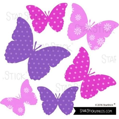 Flores y mariposas para decorar paredes infantiles. mariposas-fucsia-vinilos- ... | Minnie, Art, Minnie mouse