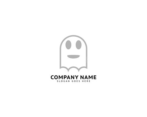 Ghost Logo Design Vector Template Fun Grave Symbol Vector Fun Grave