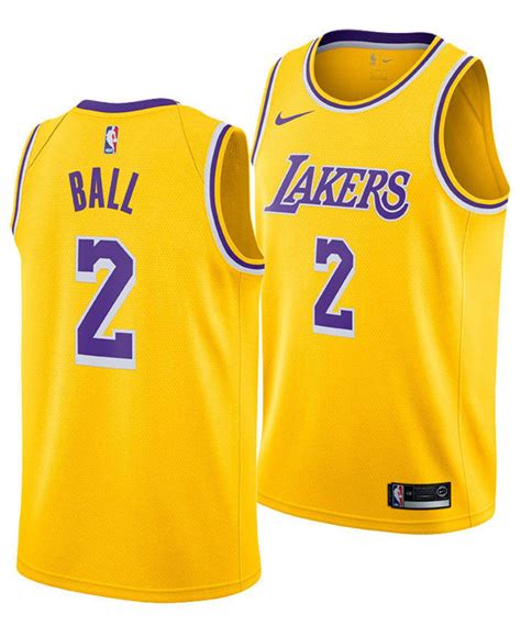 Nike x nba los angeles lakers swingman icon jersey reveiw. Nike Synthetic Lonzo Ball Los Angeles Lakers Icon Swingman ...