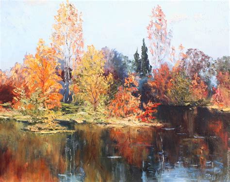 Oil Painting Landscape Autumn Oil On Canvas Impressionism купить на