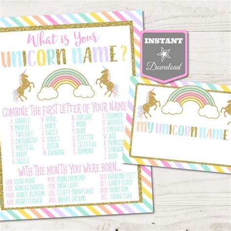 Rainbow Unicorn Party Unicorn Party Sign Unicorn Etsy