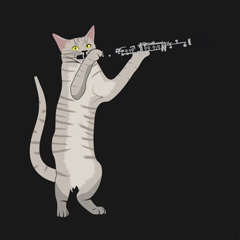 Clarinet Cat Shirt Funny T Cat Owner Lover Cute Clarinet T Shirt
