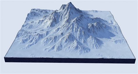 Aicrovision Snowy Mountain 3d Model