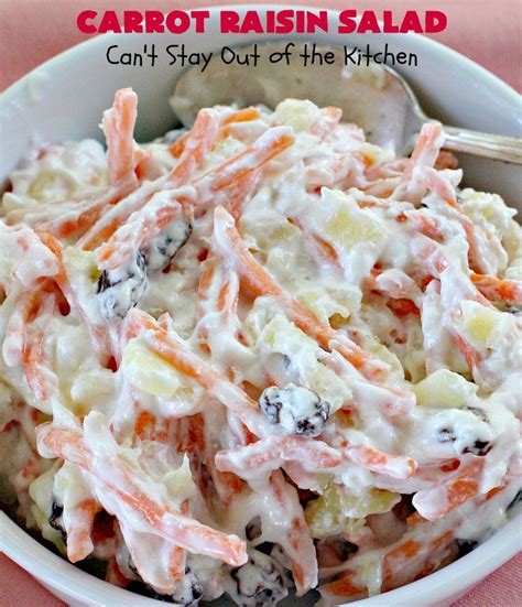 But raisins in potato salad? Carrot Raisin Salad - Can't Stay Out of the Kitchen