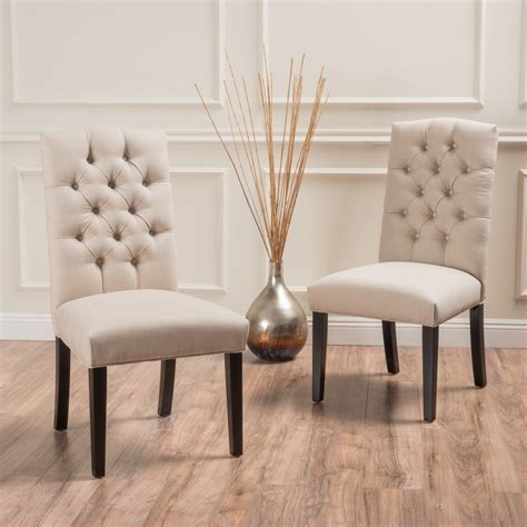 Noble House Carrize Contemporary Fabric Dining Chairs Set Of 2 Off