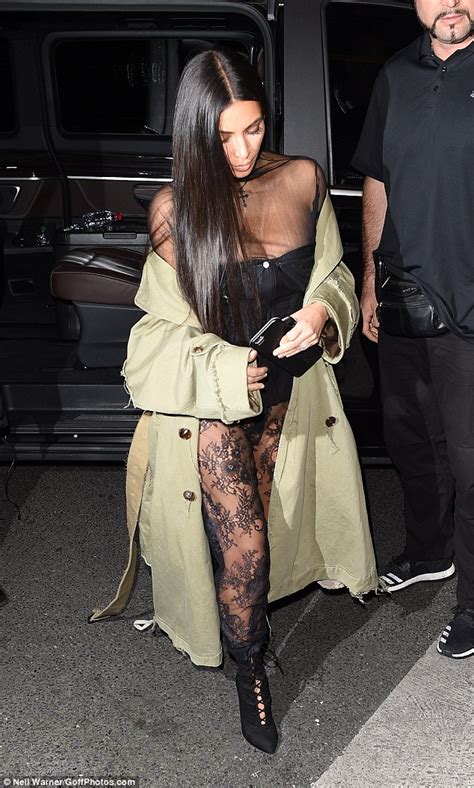 Kim Kardashian Goes Without Underwear For Paris Dinner Daily Mail Online