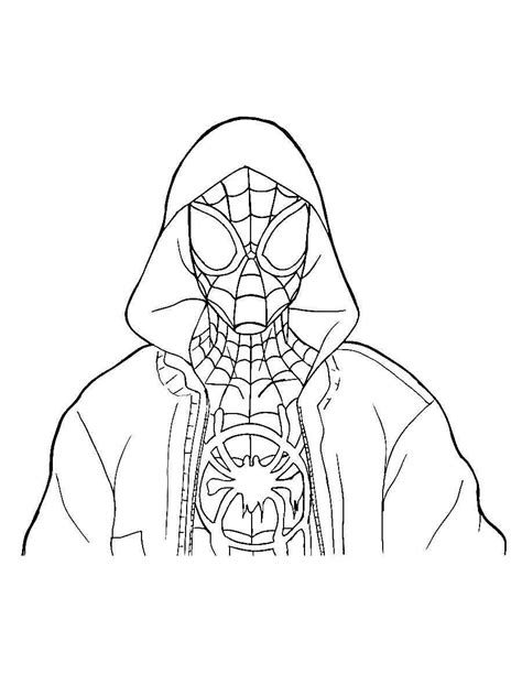 Miles Morales Coloring Page Coloring Home