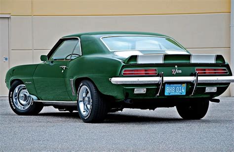 1969 Chevrolet Camaro Z 28 Classic Gm Bowtie Green Hd Wallpaper