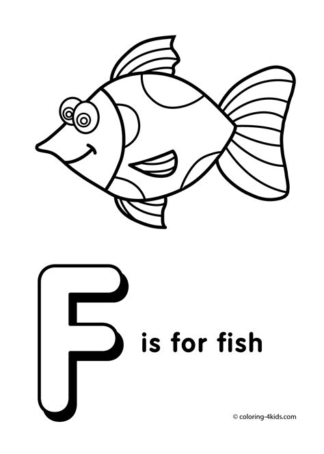 Alphabet F Coloring Pages Printable Color