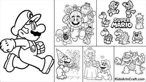 Super Mario Bros Coloring Pages For Kids Free Printables Kids Art