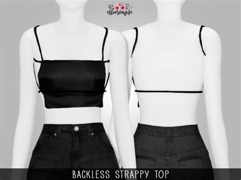Elliesimple Strappy Top Tops Sims 4 Mods Clothes