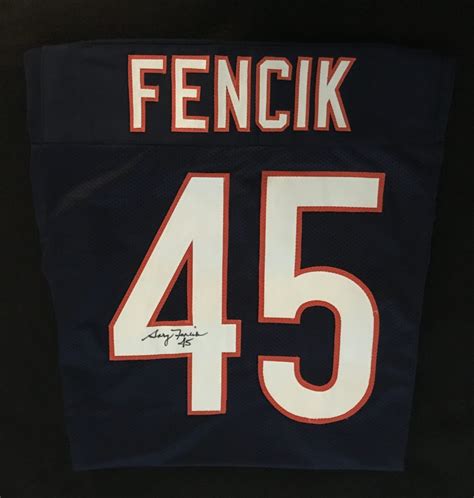 Gary Fencik Signed Navy Chicago Jersey With Csac Coa Chicagoland