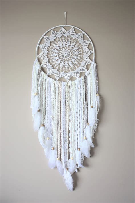 Large Cream Dream Catcher Boho Home Decor Bedroom Wall Decor Boho Chic Decor Extra Large