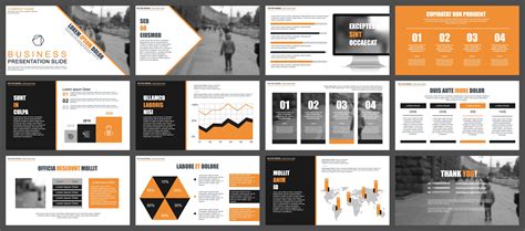 Business Powerpoint Presentation with Infographics 250921 Vector Art at ...