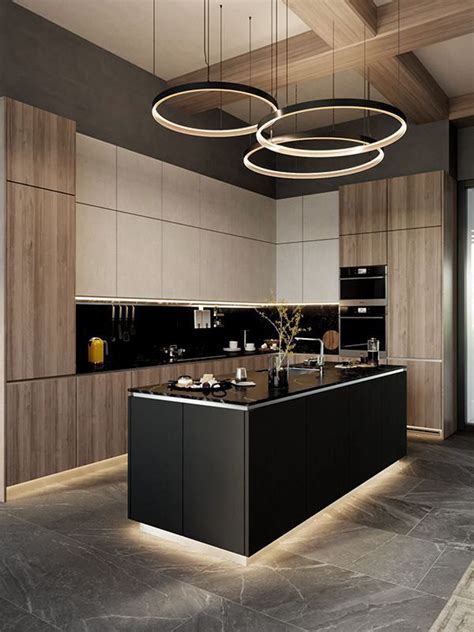 Take A Peek At This Moody Modern Kitchen For Your Monday Morning 😄plus
