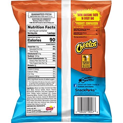 Cheetos Puffs Reduced Fat Cheese Flavored Snacks 72 Count Pricepulse