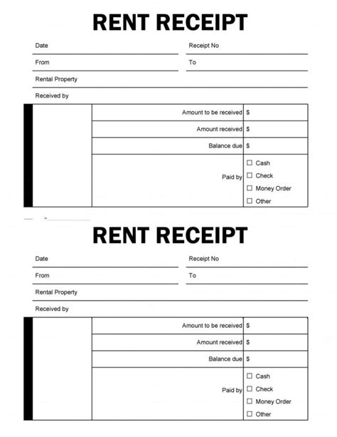 Printable Rent Receipt Template Luxury Rent Receipt Templates Excel