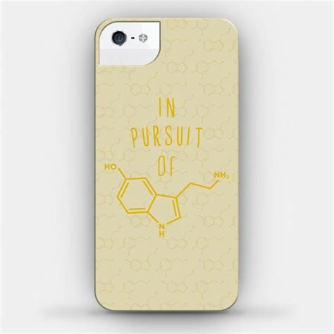 In Pursuit Of Happiness Serotonin Molecule Phone Cases Lookhuman