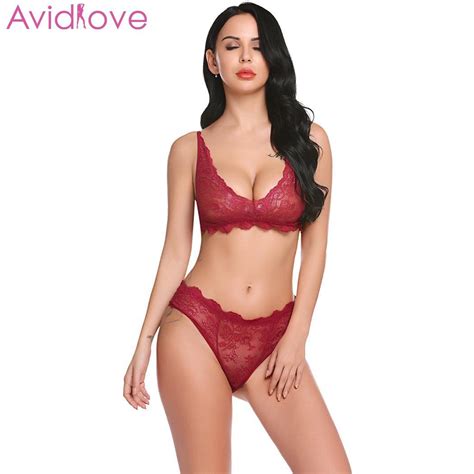 2019 Avidlove Pron Sexy Sleepwear Set Lace Sleepwear Hot Erotic Women Sexy Lace Floral Sheer