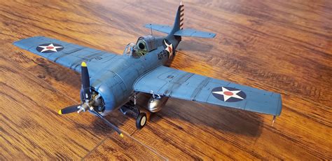 grumman f4f 4 wildcat fighter aircraft plastic model airplane kit 1 48 scale 61034