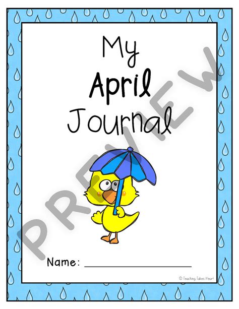 Free Primary Writing Journal Prompts April Teaching Takes Heart