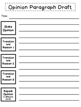 Things have changed and whether or not kids like it, opinion writing is now a staple genre in kindergarten through 5th grade. Opinion Paragraph Graphic Organizer - Free by The Clever ...