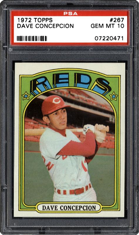A handful of singles from 1972 topps baseball recently landed in my mailbox. 1972 Topps Dave Concepcion | PSA CardFacts™