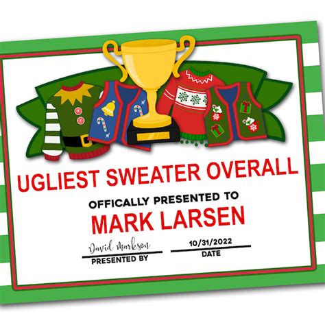 Ugly Sweater Awards Etsy