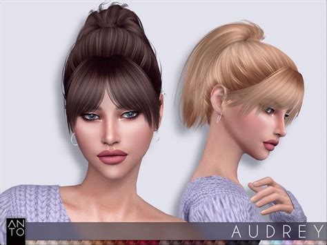 Anto Audrey Hairstyle Sims Hair Hairstyle Hairstyles Female