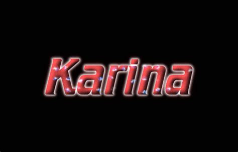 Karina Лого Бесплатный инструмент для дизайна имени от Flaming Text
