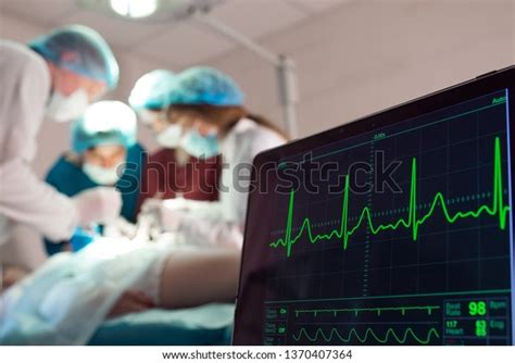 Monitoring Ecg Saturation O2 Patient Operating Stock Photo Edit Now