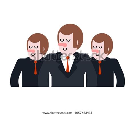 Business Team Boss Managers Three People Stock Vector Royalty Free
