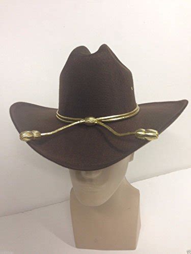 King County Sheriff Hat Brown Lined Cowboy Western Gold Cord Smm