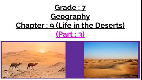 Lesson 9 Life In The Deserts Grade 7 Part 3 Geography Youtube