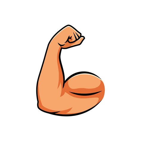 Biceps Flex Arm Vector Isolated On White Background 15021443 Vector Art