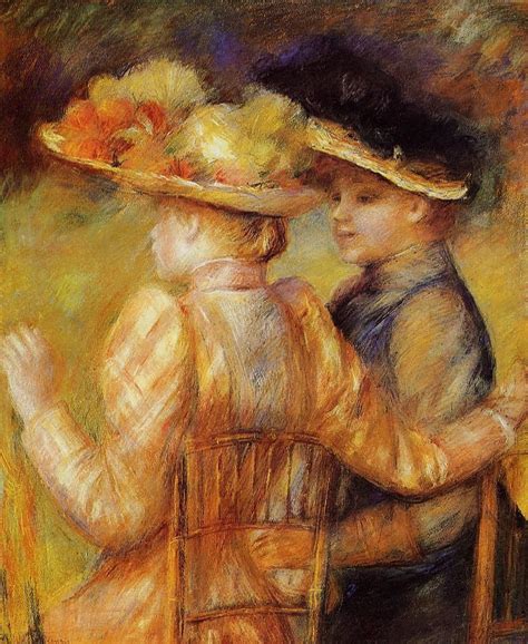 Two Women In A Garden 1895 Private Collection Pierre Auguste Renoir