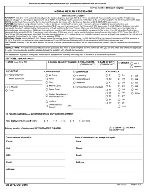 Dd Form 2978 Fill Out Sign Online And Download Fillable Pdf