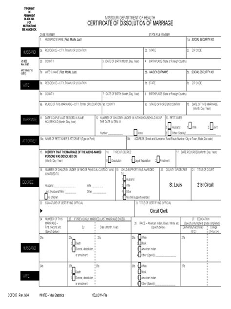 In order to file for divorce in missouri you must be a resident of the state for at least 90 days. Missouri Divorce Forms - Free Templates in PDF, Word ...