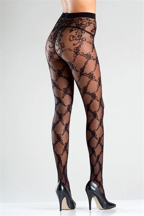 Sheer Tights With Floral Pantyhose Afashion