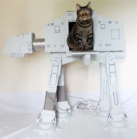 Diyer Builds An Impactful Star Wars At At Inspired Cat House