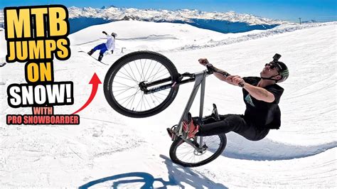 riding mtb slopestyle jumps made of snow is to good to be true youtube