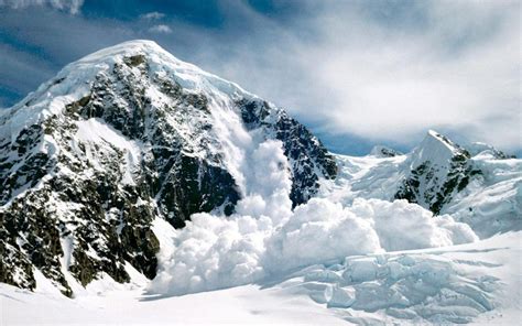 Avalanche On The Mountain Wonderful White Snow