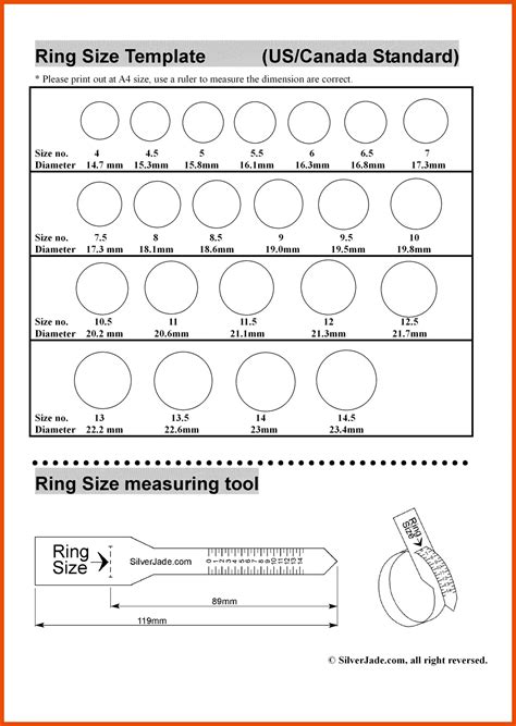 18 Useful Printable Ring Sizers Kitty Baby Love